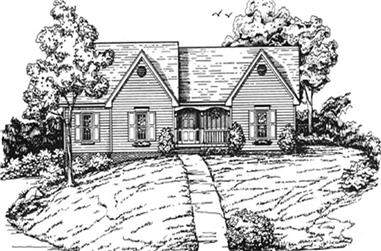 2-Bedroom, 1730 Sq Ft Country Home Plan - 124-1002 - Main Exterior