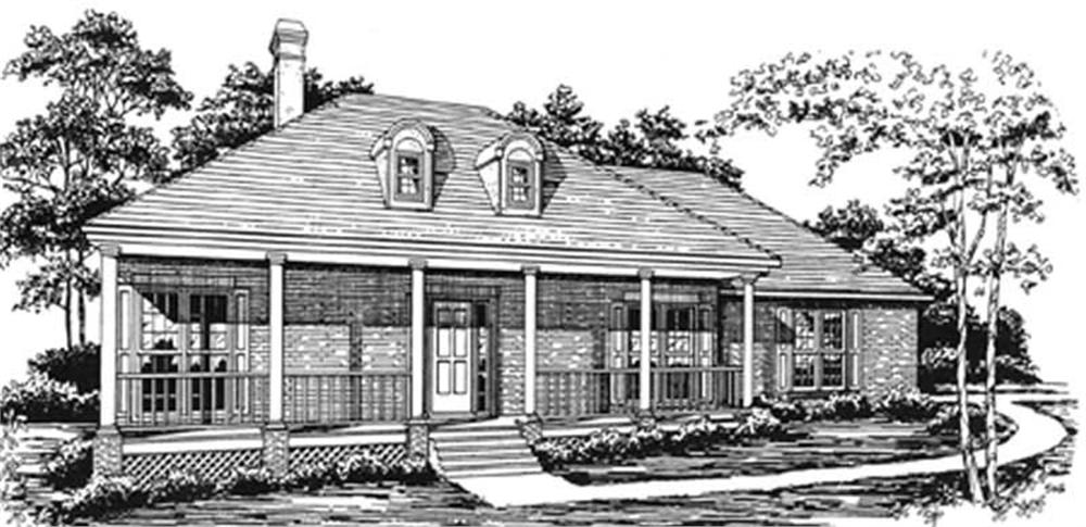 Colonial home (ThePlanCollection: Plan #124-1012)