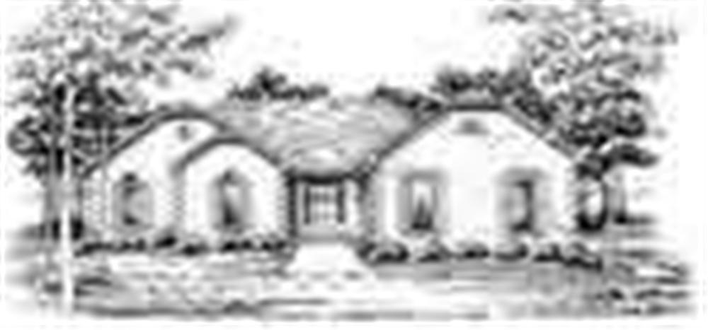 Front elevation of Ranch home (ThePlanCollection: House Plan #124-1016)