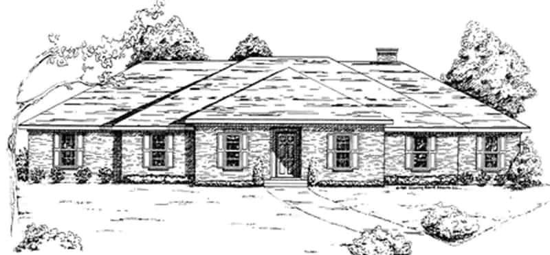 Front View of this 3-Bedroom,2155 Sq Ft Plan -124-1023