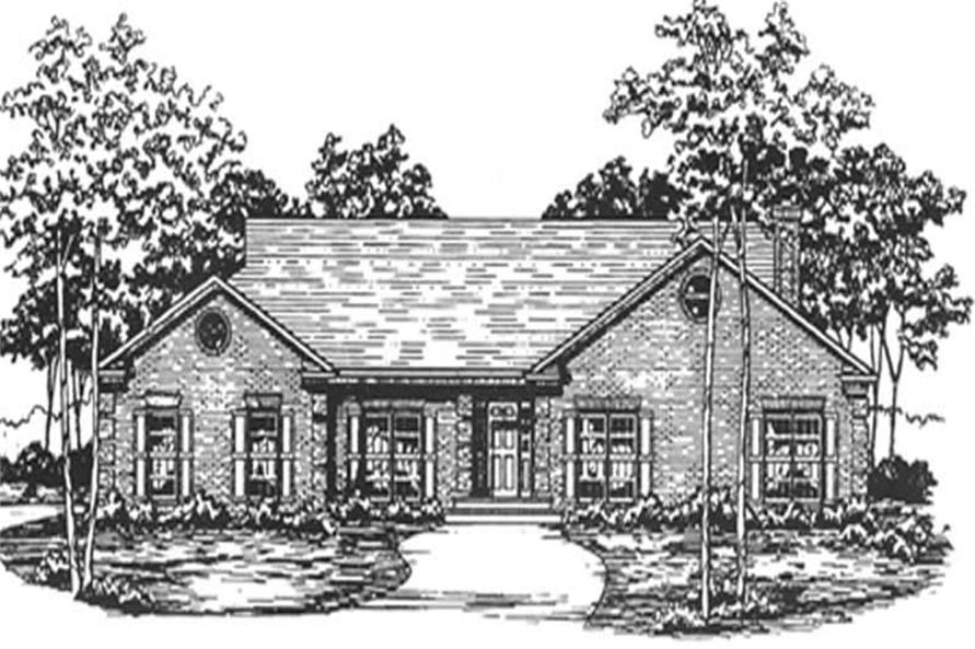 4-Bedroom, 2720 Sq Ft Ranch House Plan - 124-1032 - Front Exterior