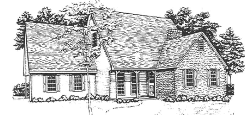 Front View of this 3-Bedroom,1952 Sq Ft Plan -124-1034