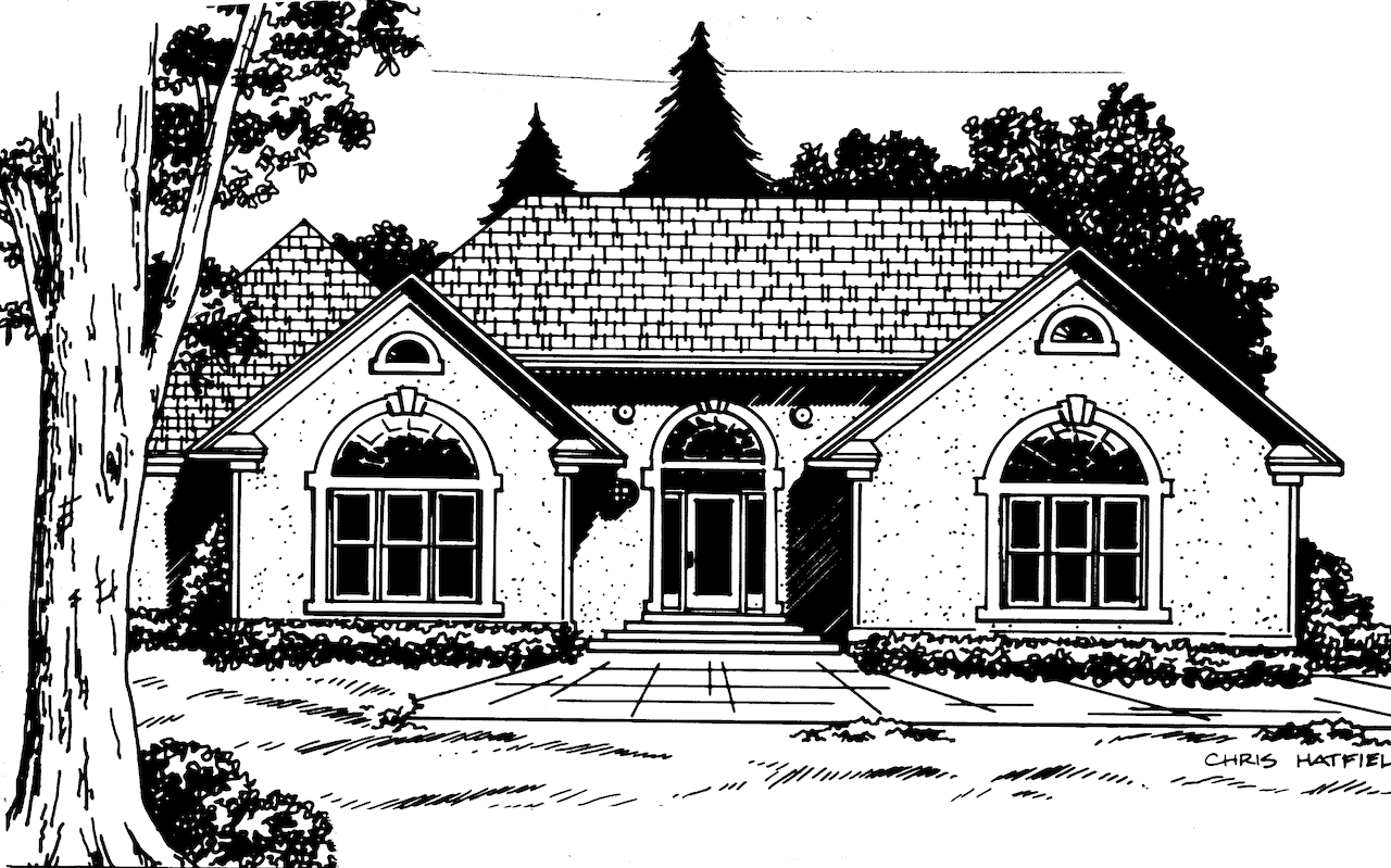 Front View of this 4-Bedroom,3151 Sq Ft Plan -124-1043
