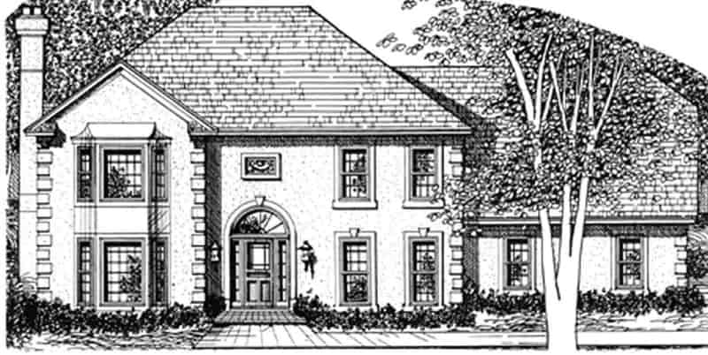 Front View of this 3-Bedroom,2194 Sq Ft Plan -124-1048