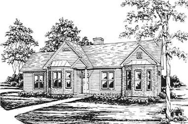 3-Bedroom, 1256 Sq Ft Ranch Home Plan - 124-1058 - Main Exterior