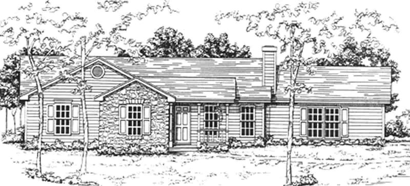 Front View of this 3-Bedroom,1208 Sq Ft Plan -124-1059