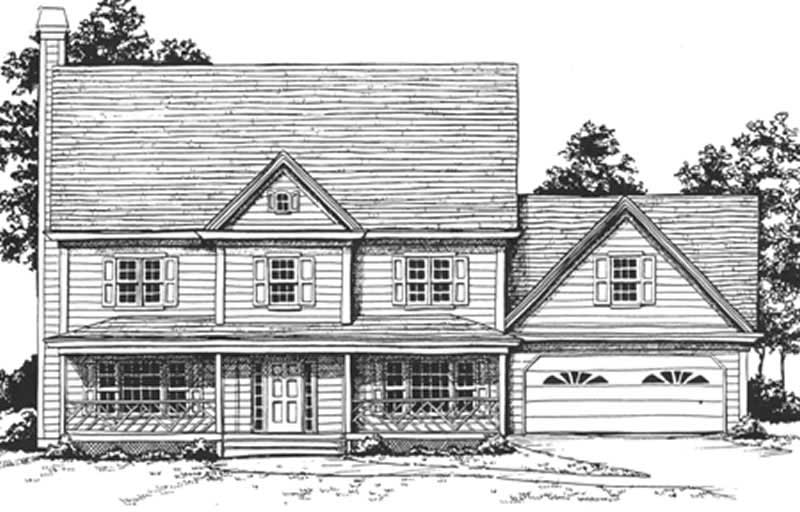 Country home (ThePlanCollection: Plan #124-1072)