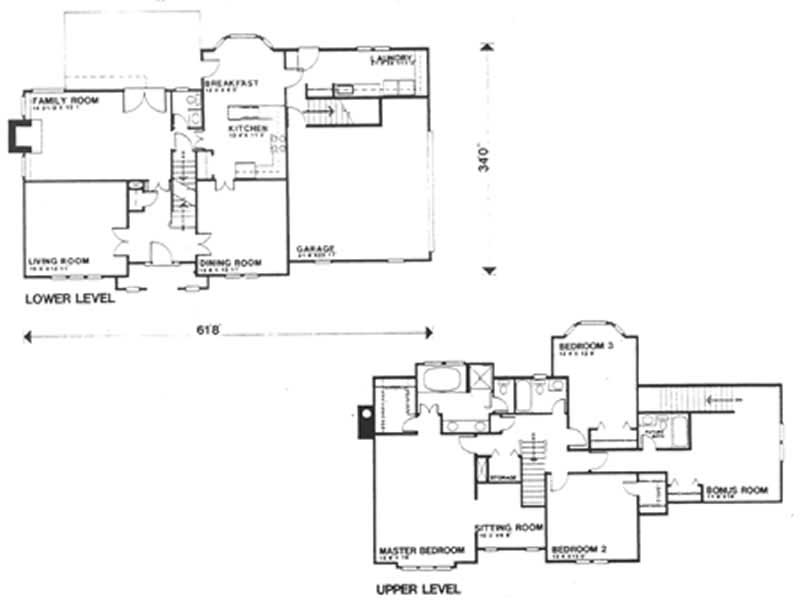 Floor Plan First Story of European Plan #124-1074
