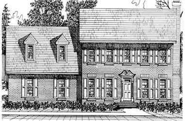 4-Bedroom, 2342 Sq Ft Colonial House Plan - 124-1077 - Front Exterior