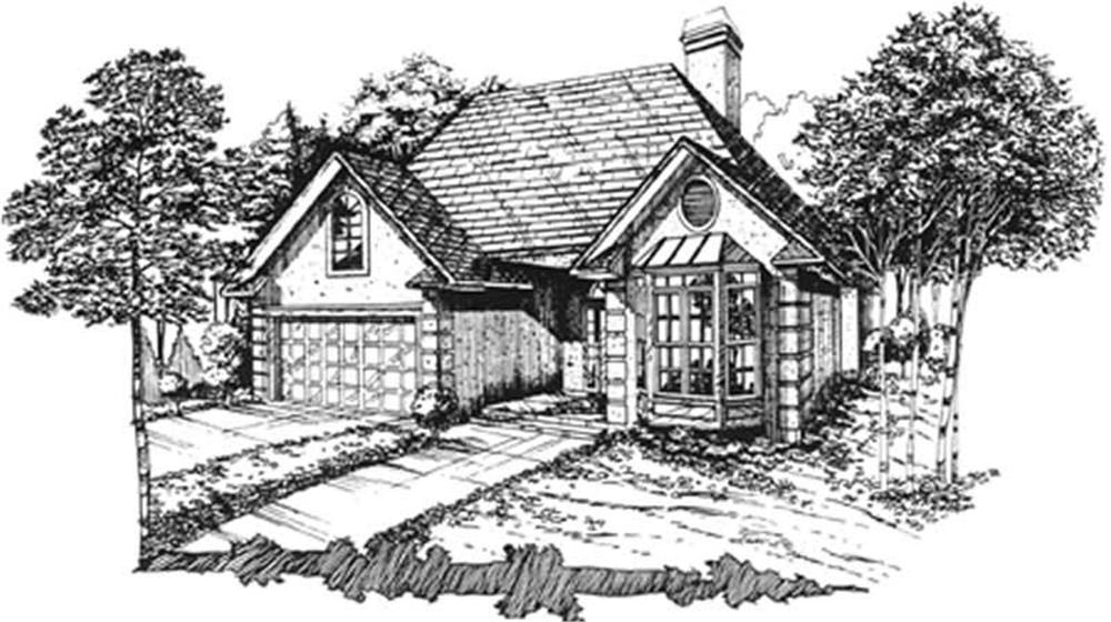 Front elevation of Coastal home (ThePlanCollection: House Plan #124-1091)