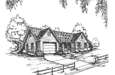 3-Bedroom, 1864 Sq Ft Country Home Plan - 124-1095 - Main Exterior
