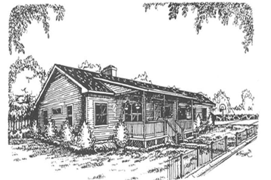 3-Bedroom, 1955 Sq Ft Country Home Plan - 124-1098 - Main Exterior