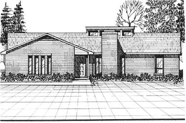 3-Bedroom, 1345 Sq Ft Contemporary Home Plan - 124-1101 - Main Exterior