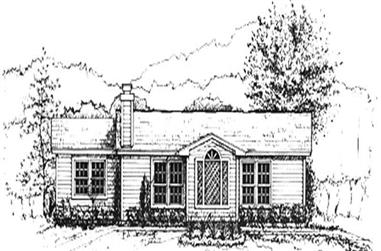 3-Bedroom, 1032 Sq Ft Ranch House Plan - 124-1105 - Front Exterior