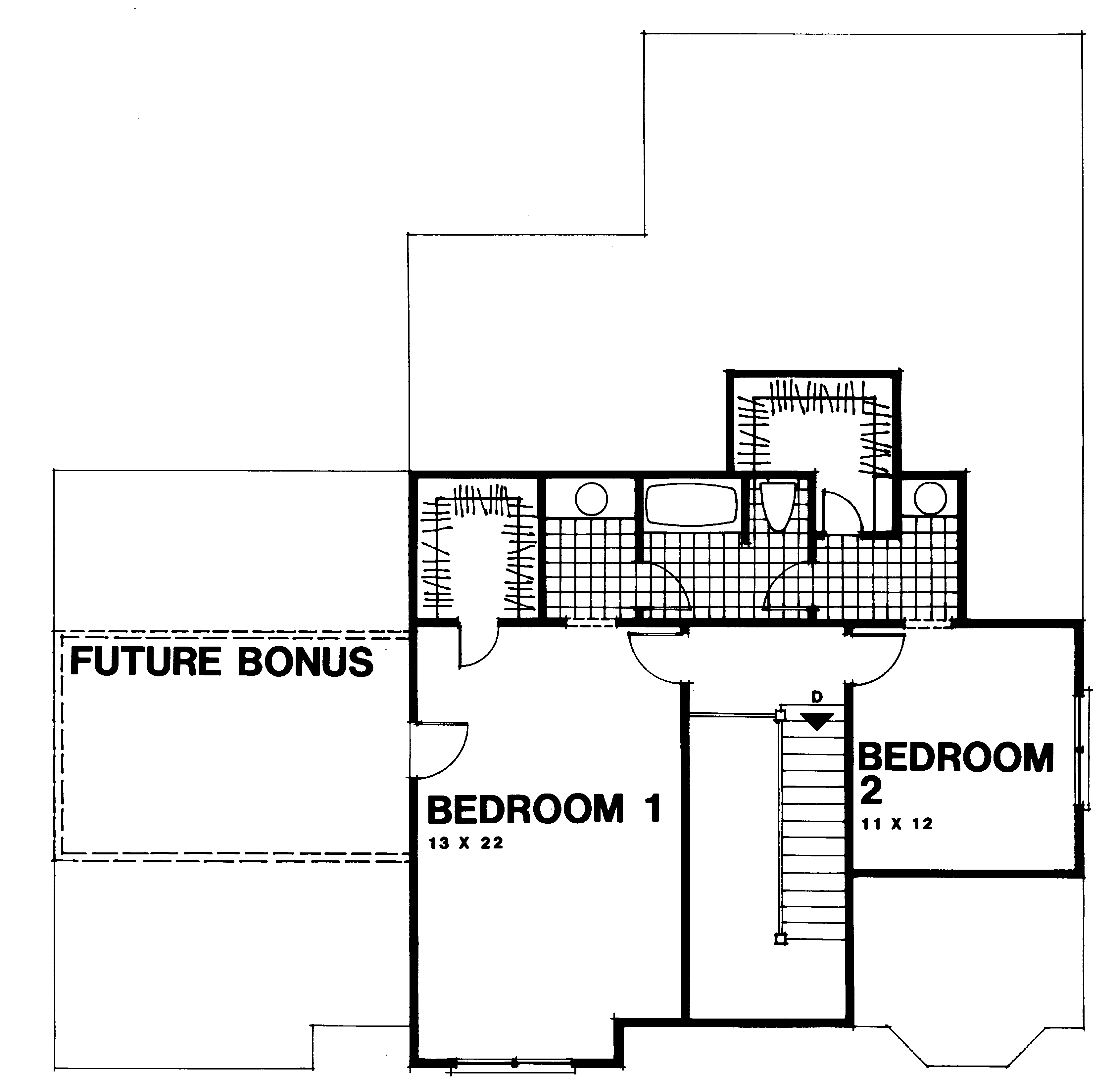 Bonus Room of European Plan #124-1129