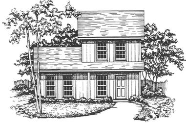 3-Bedroom, 1136 Sq Ft Country House Plan - 124-1130 - Front Exterior