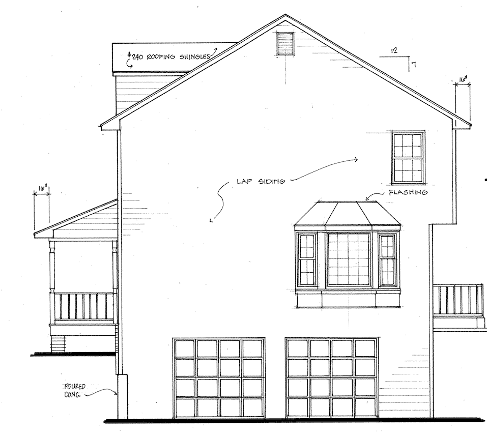 Home Plan Right Elevation of this 3-Bedroom,2235 Sq Ft Plan -124-1132