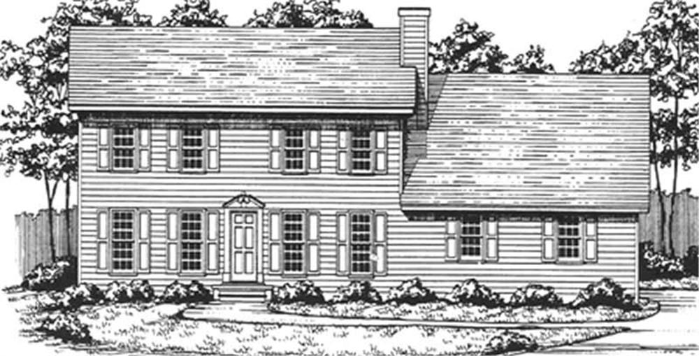 Cape Cod home (ThePlanCollection: Plan #124-1136)