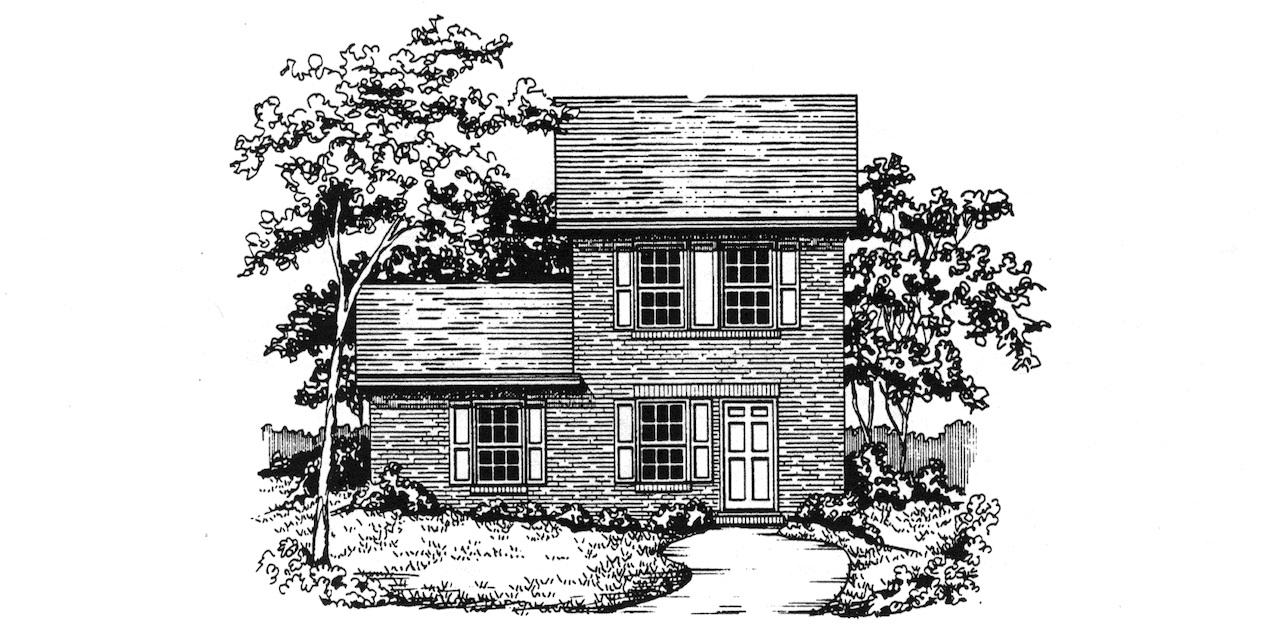 Front View of this 3-Bedroom,1136 Sq Ft Plan -124-1142