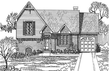 3-Bedroom, 1228 Sq Ft Country House Plan - 124-1144 - Front Exterior