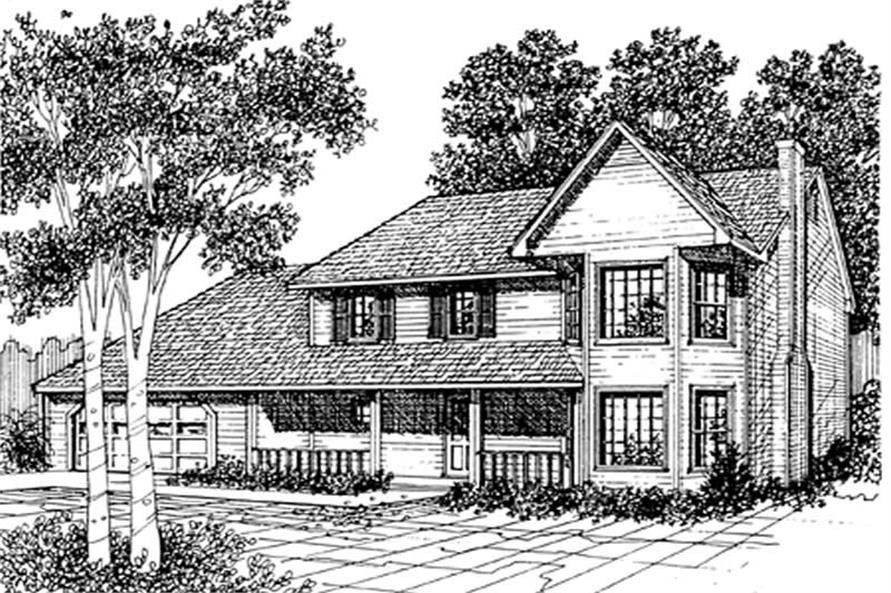3-Bedroom, 1603 Sq Ft Contemporary Home Plan - 124-1147 - Main Exterior