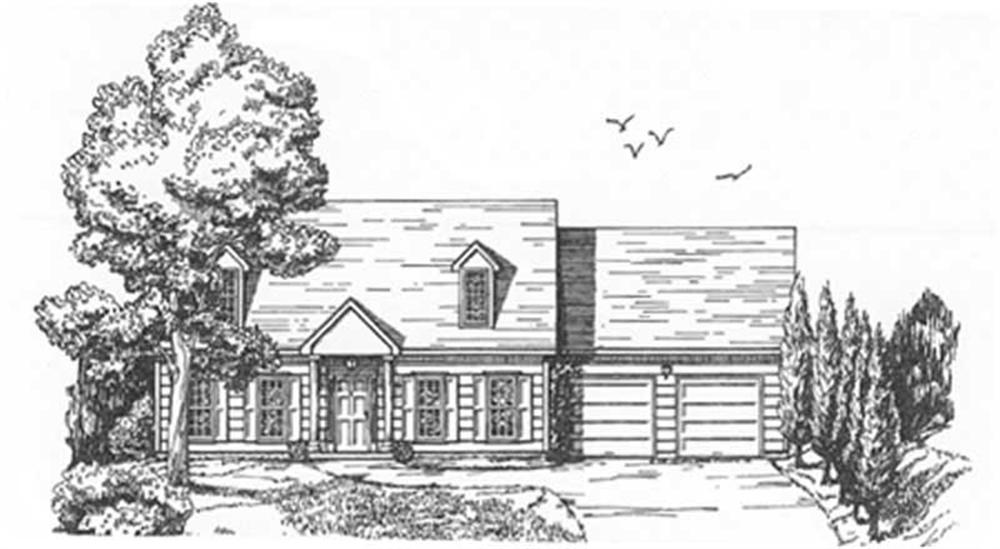 Ranch home (ThePlanCollection: Plan #124-1153)