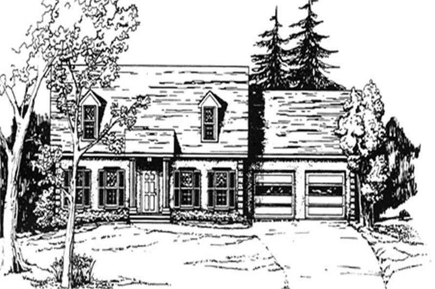 3-Bedroom, 1715 Sq Ft Country Home Plan - 124-1155 - Main Exterior