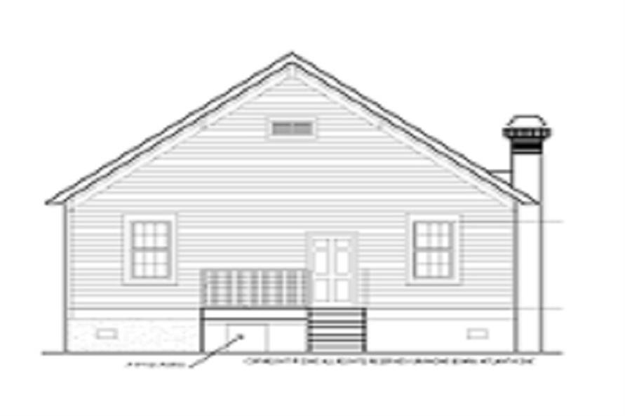 Home Plan Rear Elevation of this 3-Bedroom,1620 Sq Ft Plan -124-1159