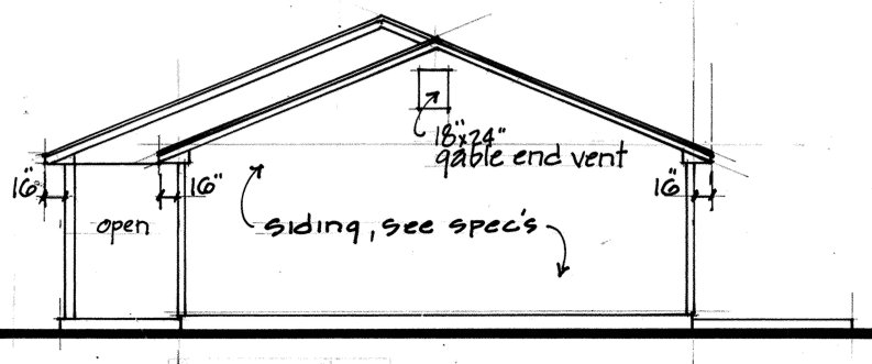 Home Plan Right Elevation of this 3-Bedroom,1092 Sq Ft Plan -124-1162
