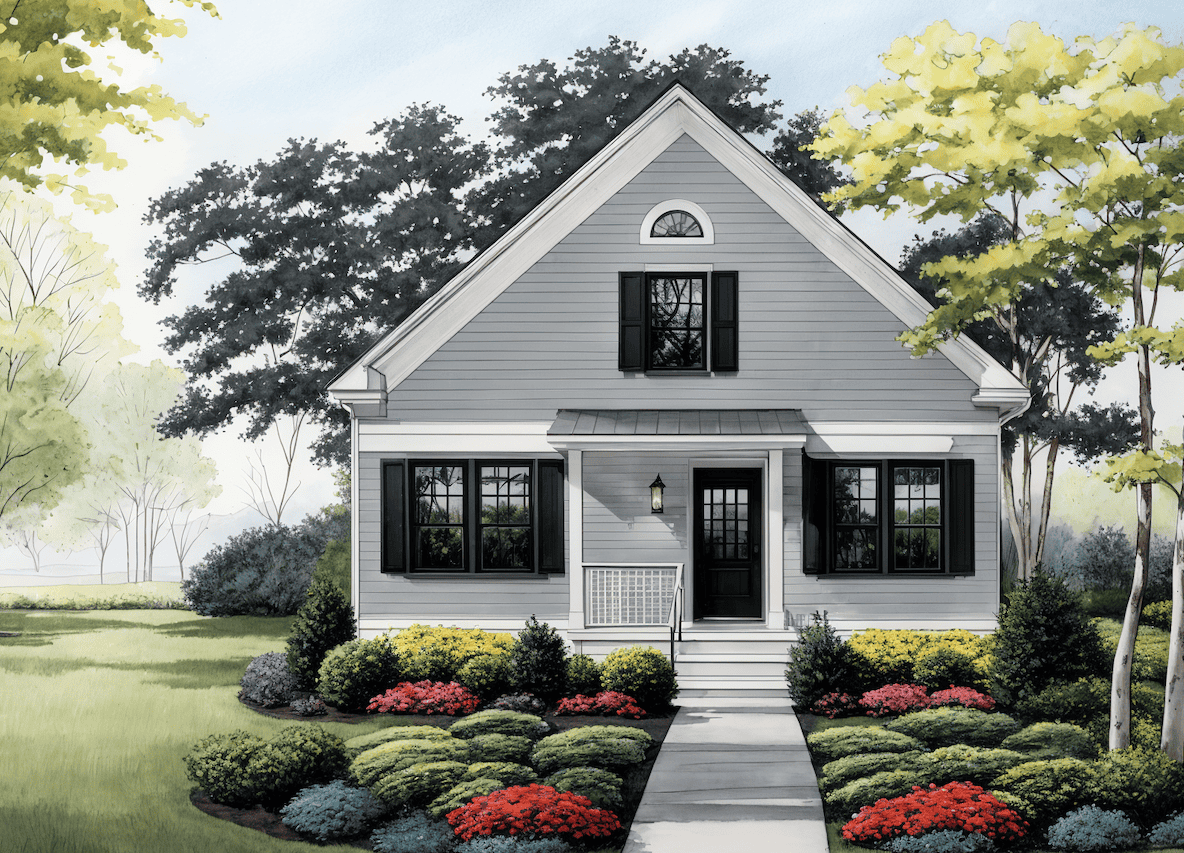 Front elevation of Craftsman home (ThePlanCollection: House Plan #124-1163)
