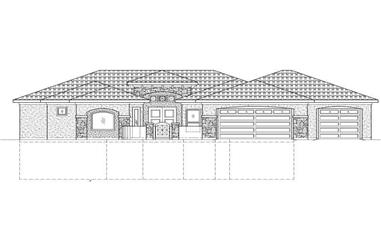 7-Bedroom, 2461 Sq Ft Ranch House Plan - 125-1008 - Front Exterior