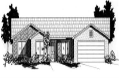 4-Bedroom, 1557 Sq Ft Country Home Plan - 125-1013 - Main Exterior