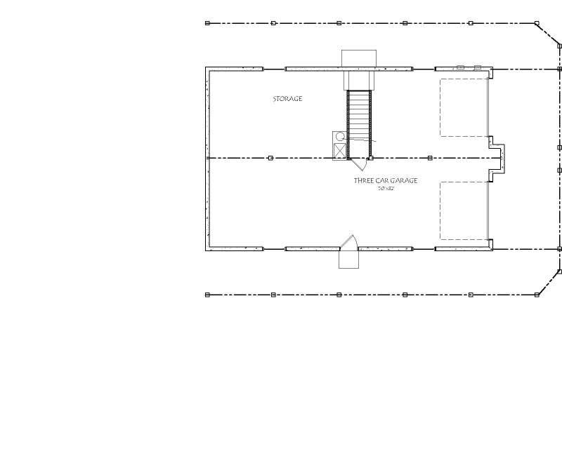 Floor Plan Basement of Country Plan #125-1015