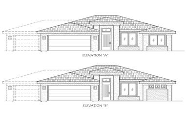 3-Bedroom, 1532 Sq Ft Contemporary Home Plan - 125-1034 - Main Exterior
