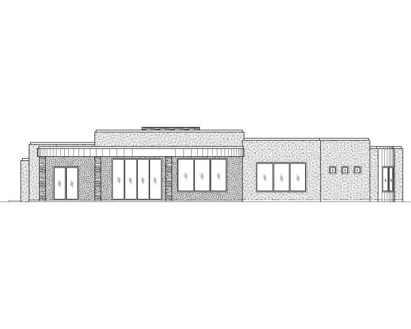 Home Plan Rear Elevation of this 4-Bedroom,3583 Sq Ft Plan -125-1161