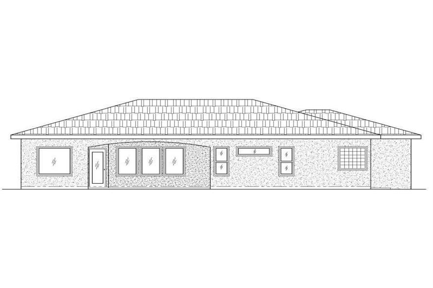 Home Plan Rear Elevation of this 4-Bedroom,1765 Sq Ft Plan -125-1181