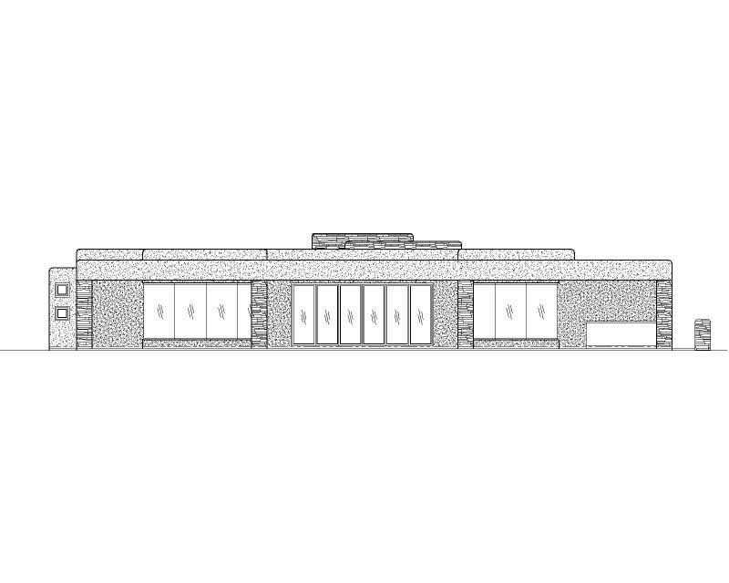 Home Plan Rear Elevation of this 4-Bedroom,3443 Sq Ft Plan -125-1220
