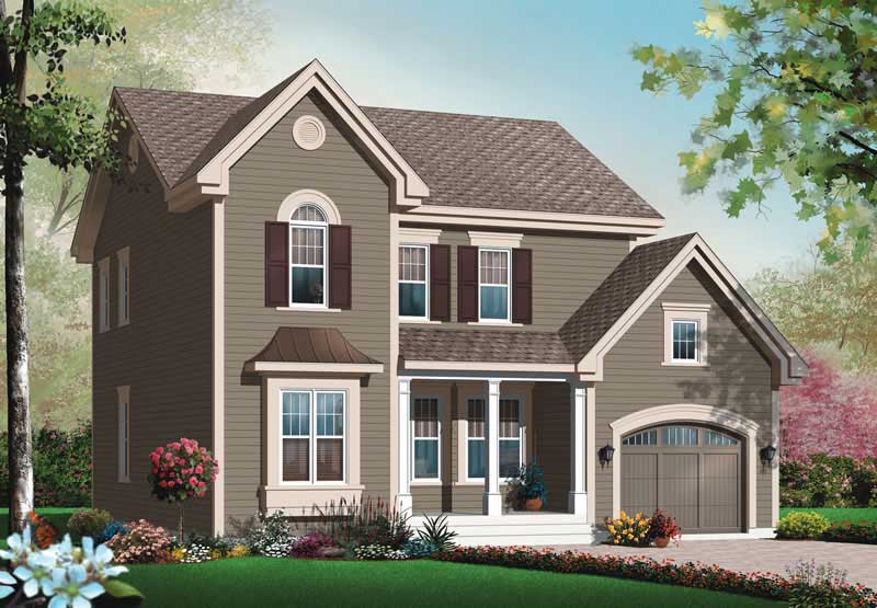 Front View of this 3-Bedroom, 1824 Sq Ft Plan - 126-1017