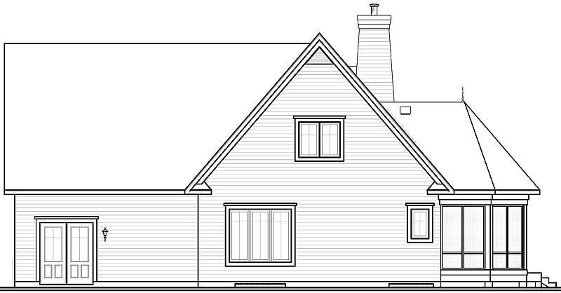 Home Plan Front Elevation of this 3-Bedroom,1697 Sq Ft Plan -126-1018