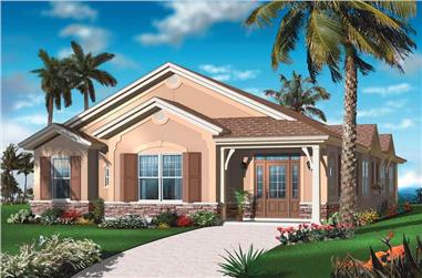 4-Bedroom, 2336 Sq Ft Bungalow House Plan - 126-1032 - Front Exterior