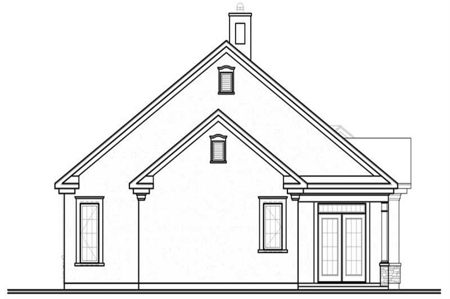 House Plan dd-3251 Rear elevation