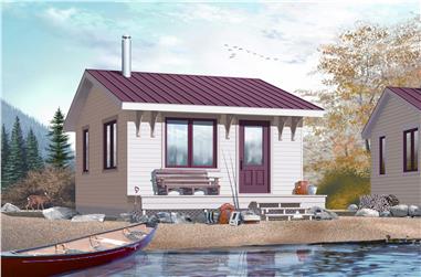 1-Bedroom, 320 Sq Ft Lake House Plan - 126-1036 - Front Exterior