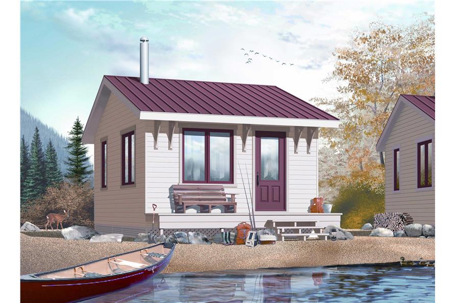  Small  Vacation Home  1 Bedroom 1 Bath Plan  126 1036