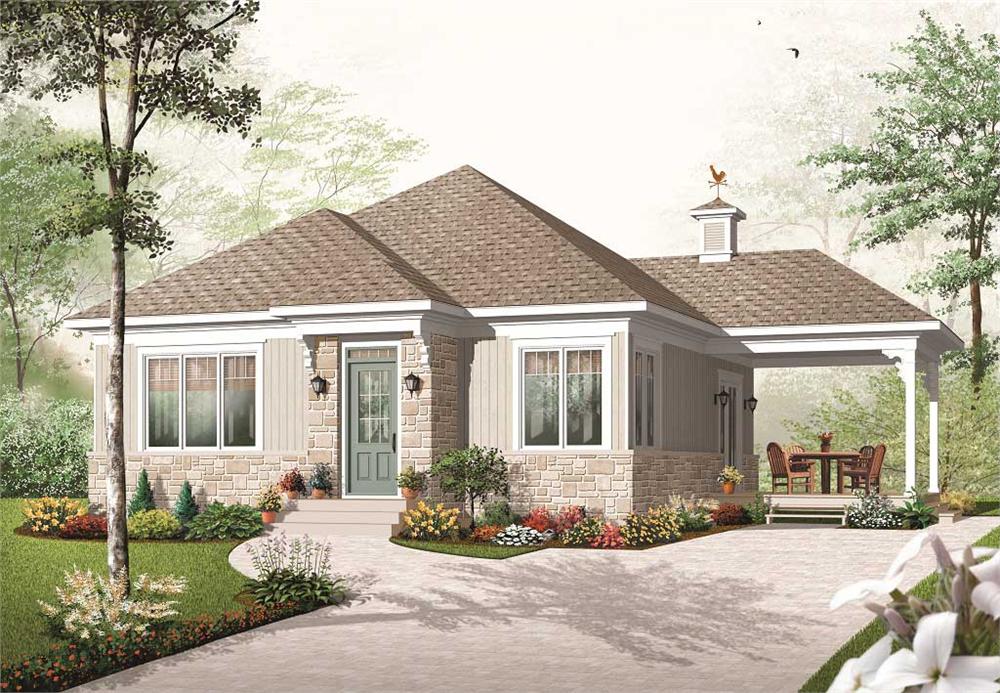 This is a computerized rendering for these Small Home Plans.
