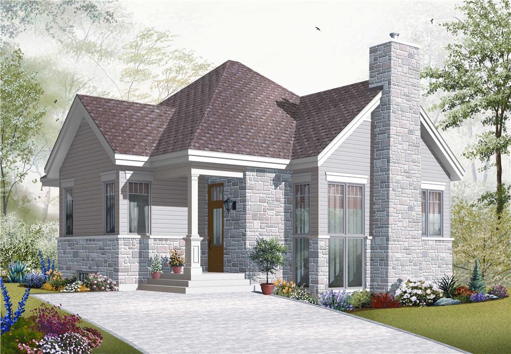This is the front elevation for these House Plans.