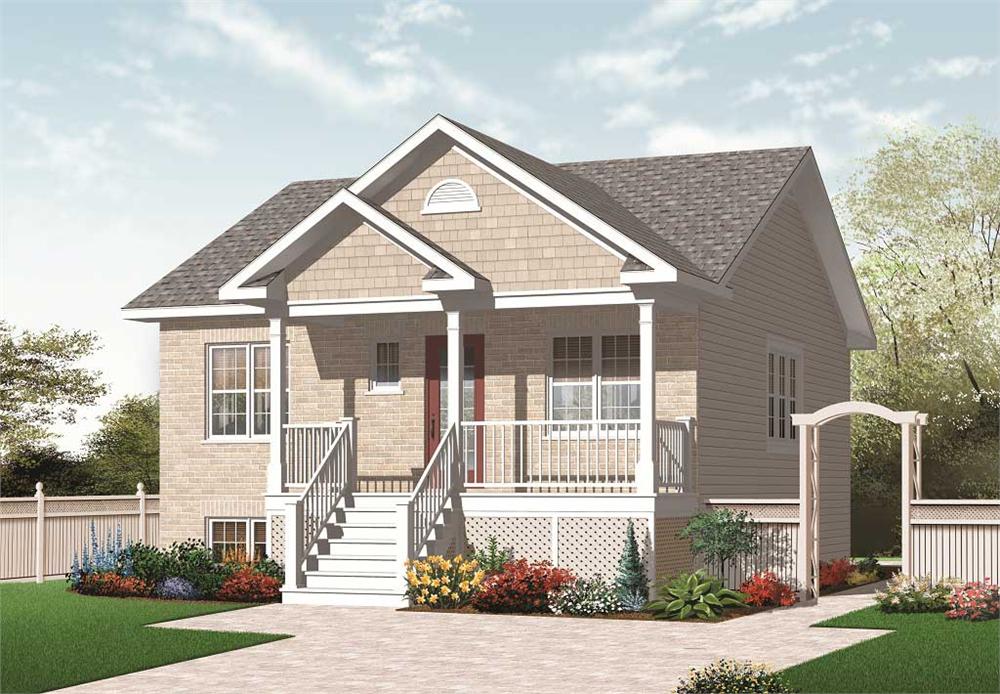 This is a computerized rendering of these Small House Plans.