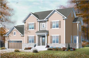 4-Bedroom, 2573 Sq Ft Country House Plan - 126-1062 - Front Exterior