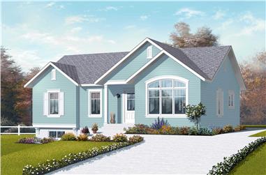 3-Bedroom, 1185 Sq Ft Country House Plan - 126-1071 - Front Exterior