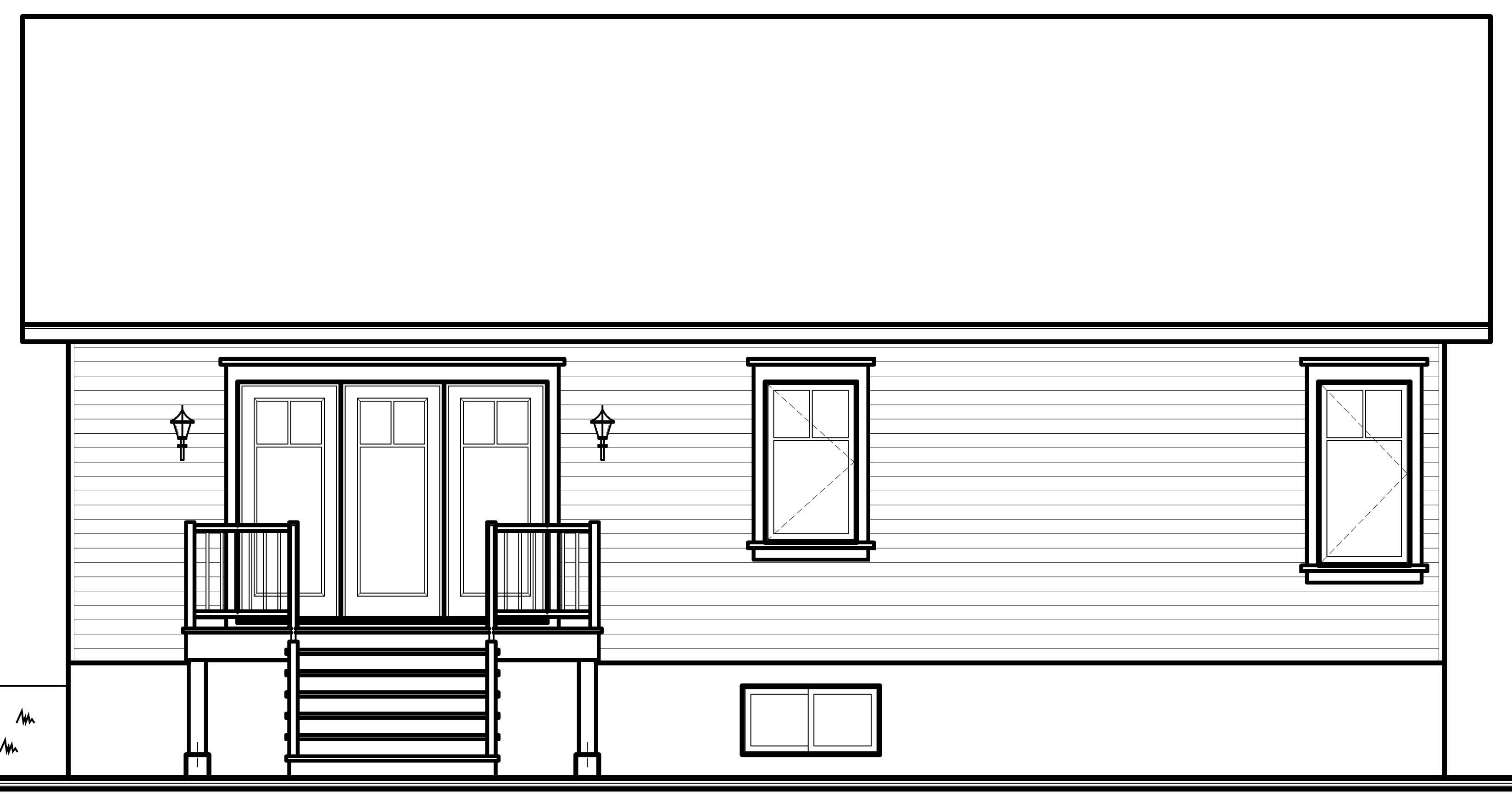 Home Plan Rear Elevation of this 3-Bedroom,1185 Sq Ft Plan -126-1071