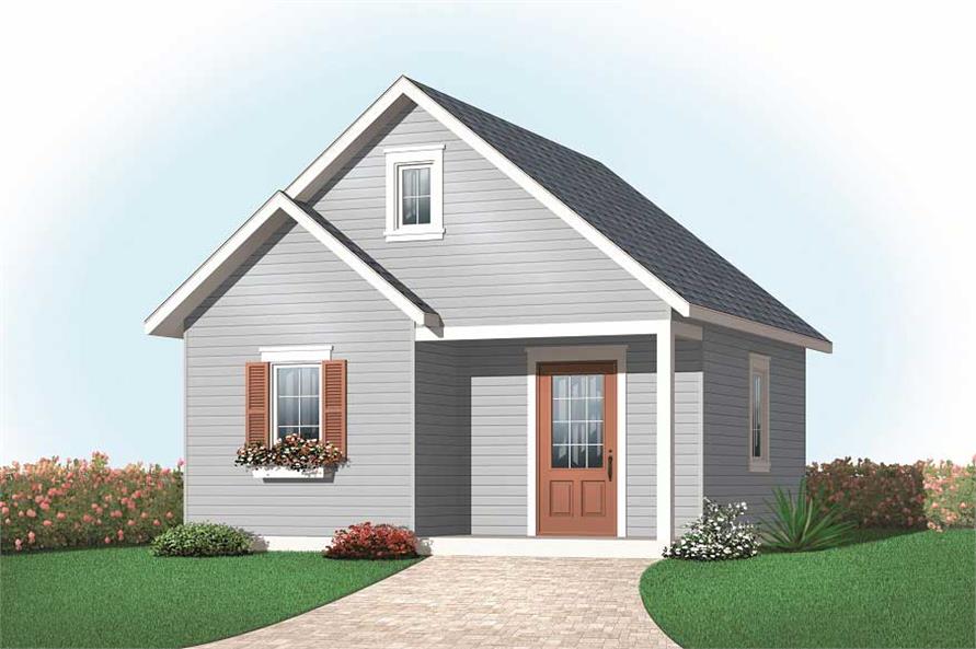 This is a computer rendering for these Small House Plans.